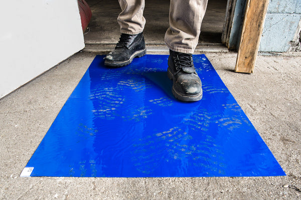 Blue Dust and Dirt Stopper Sticky Mat - PadNProtect 1 Mat (Pads of 30 Sheets Ea) - 24 x 36