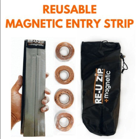 RE-U-ZIP Reusable Magnetic Entry Strip w/4 Mounting Strip